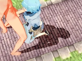 原神耽美-公子x重云激烈性爱-伪娘变装日本亚洲动漫游戏色情男同 hot gay male sex porn