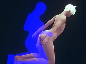 耽美伪娘-性感猫耳伪娘激烈性爱完整版-女装子日本亚裔动漫游戏同志色情 gay porn asian young