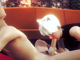 伪娘男同 - 艾伦手交和口交 - 伪娘伪男异装者动漫漫画日本亚洲游戏色情同性恋 gay taiwan porn