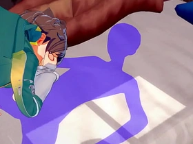 《为美好的世界献上祝福》男同版 - 和真激烈性爱[手交、口交、被操第一视角] - 日本动漫游戏色情同性 asian gay porn for you