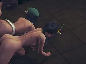 原神耽美-温迪双头龙3P-伪娘跨性别日本动漫游戏同性色情 asian gym gay porn