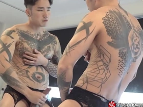 YOSHIKAWASAKIXXX - 义雄玩弄奶头并打飞机 ona collection japanese gay porn